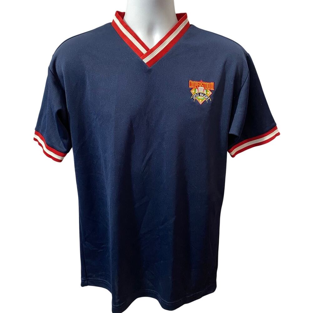 COOPERSTOWN DREAMS PARK SHIRT — Authentic Blue & Red Little Majors Medium